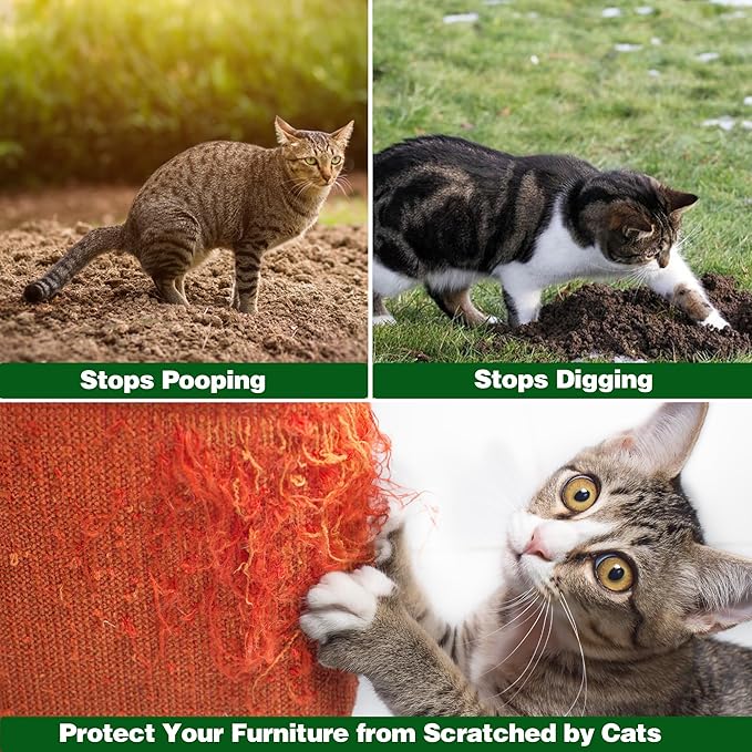 36 Pcs Cat Repellent Outdoor, Natural Peppermint Oil Cat Deterrent and Keep Cats Out of Plant Yard Garden Lawn, Garden, and Furniture, Scratch and Chew
