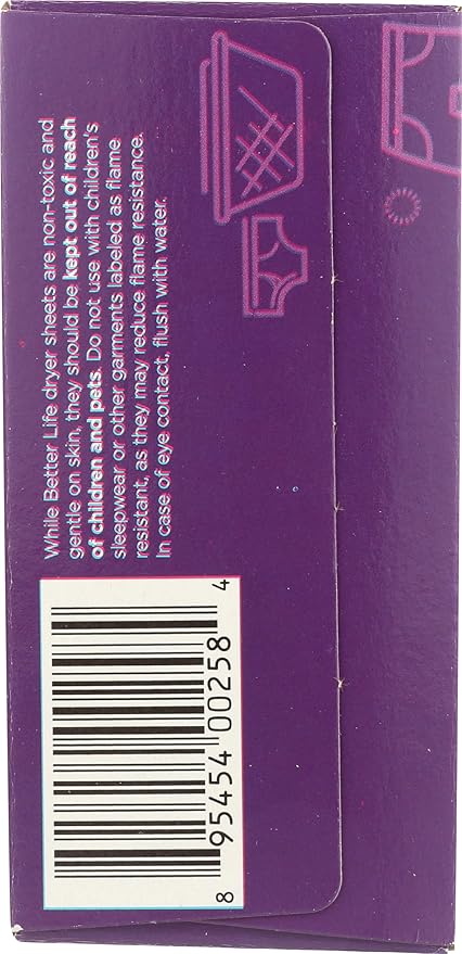 Better Life Dryer Sheets, Fabric Softener Sheets for Fresh Laundry, Lavender Grapefruit, 80 Count