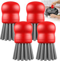 Mini Dish Brush for Cleaning Chicken Shredder, Palm Brush Dish Scrubber with Ergonomic Grip, Kitchen Brush for Washing Dishes, Pans, Pots, Sink (4, Red)