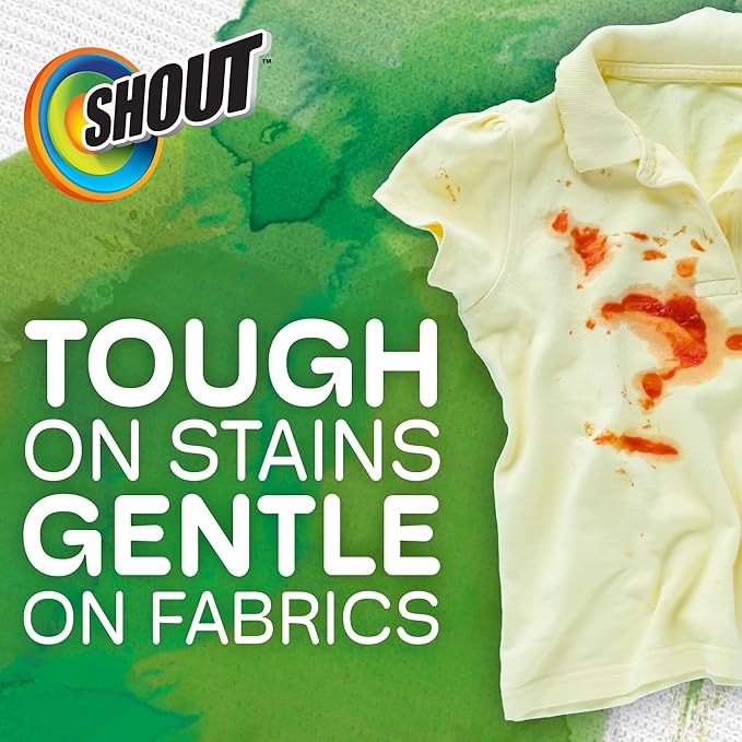Shout Wipe & Go Instant Stain Remover Wipes, No Wash Required, Safe on Colorfast Washables, Travel & Baby Diaper Bag Essentials, Removes Grass, Coffee, Makeup & More, 12 Wipes (Pack of 6)