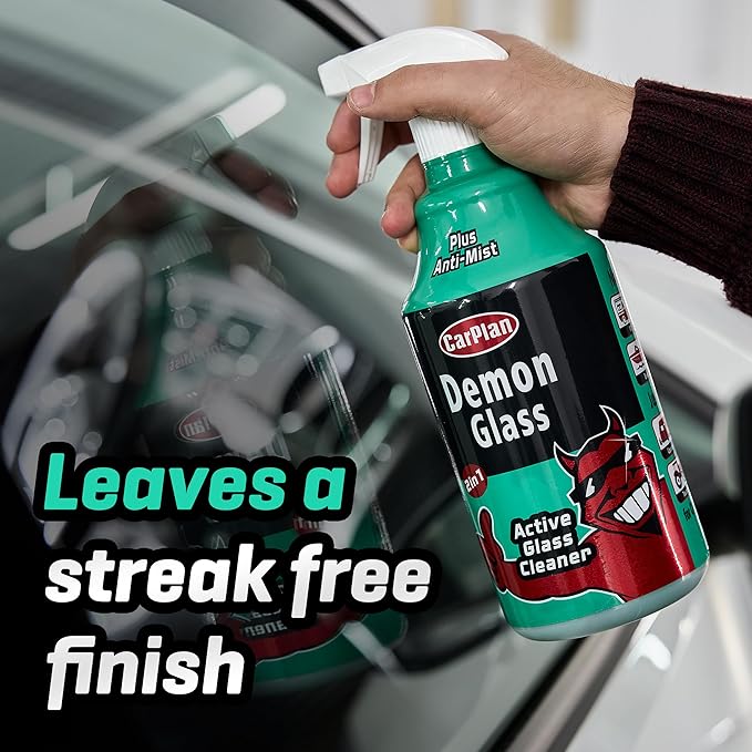 CarPlan Demon Glass 34 fl Oz (1L) - Active Glass Cleaner