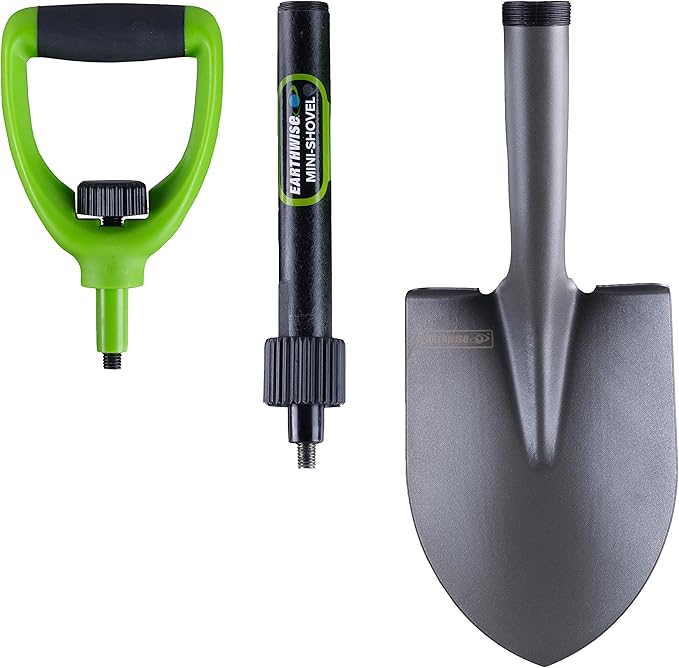 Earthwise 26.5 Inch Carbon Steel D-Handle Compact Collapsible Trenching Mini-Shovel