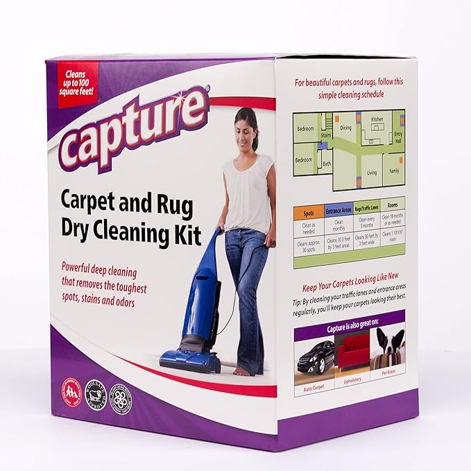 Capture Carpet Total Care Kit 100 & Pre-Mist Soil Release for Carpet Dry Cleaner, Carpet Cleaning Pre Spray (2 Pack) - Bundle