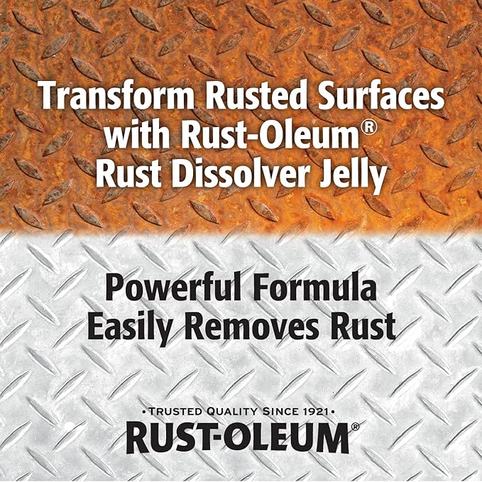 Rust-Oleum Rust Dissolver Jelly | Heavy-Duty Corrosion Remover for Metal Tools, Cars, Bikes, Grills, Bolts, Firearms & More | 8 oz | 6 Pack
