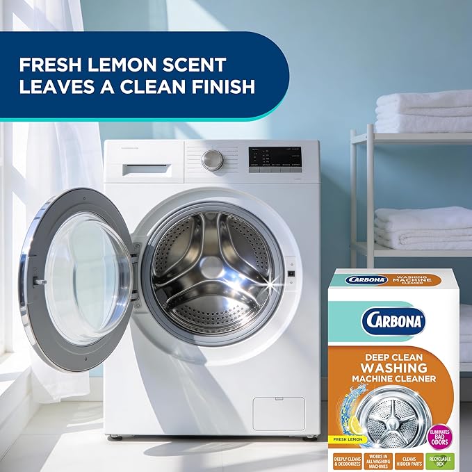 Carbona® Washing Machine Cleaner | Eliminates Odor & Residue | 3 Count, 1 Pack