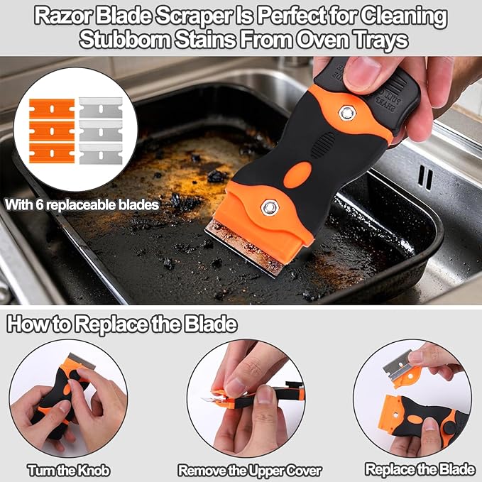 XANGNIER Heavy Duty Oven Cleaner Brush Sets,Oven Cleaning Kits Tools Accessories