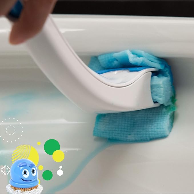 Scrubbing Bubbles Flushable Toilet Wand Refills, Fresh Brush Toilet Cleaner Refill Pads, Cleans Limescale & Fights Odors, Citrus Scent, 10 Count, Pack of 4