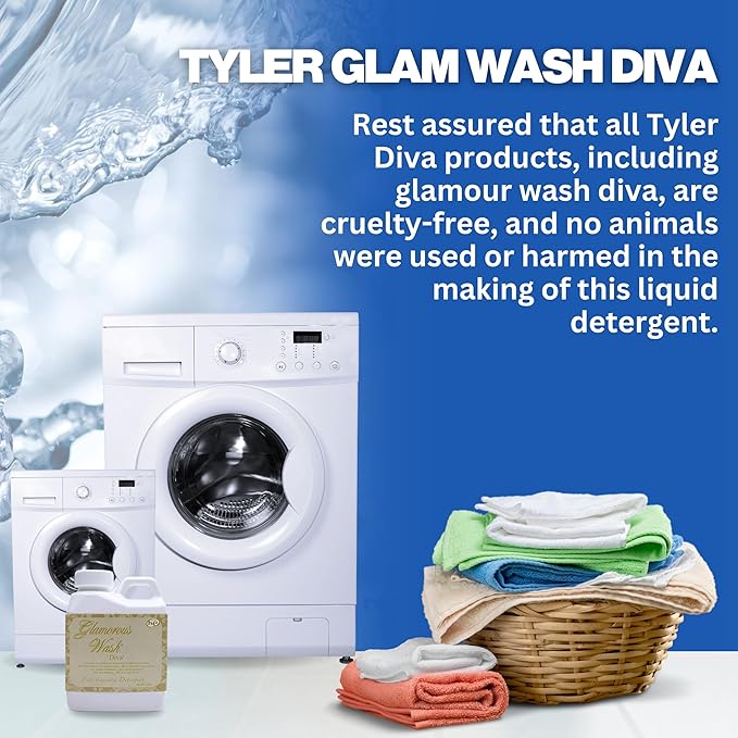 Worldwide Nutrition Bundle Compatible with Tyler Glamorous Wash Diva Laundry Liquid Detergent - Hand and Machine Washable Diva Laundry Detergent - 112g (4 Oz) Detergent with Keychain