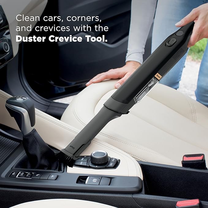 Shark WANDVAC Cordless Hand Vac, Lightweight, Versatile and Portable at 1.4 lbs., Powerful Suction for Pet Hair, Charging Dock, One-Touch Empty for Car & Home, Duster Crevice Tool, Black, WV201BK