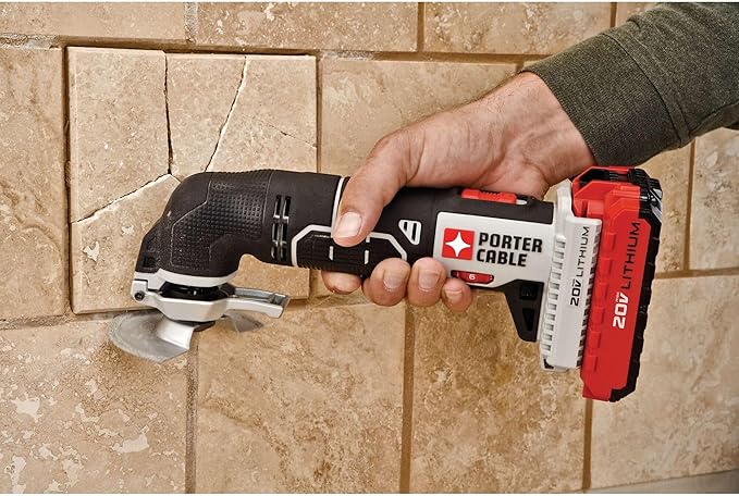 PORTER-CABLE 20V MAX* Oscillating Tool with 11-Piece Accessories, Tool Only (PCC710B)