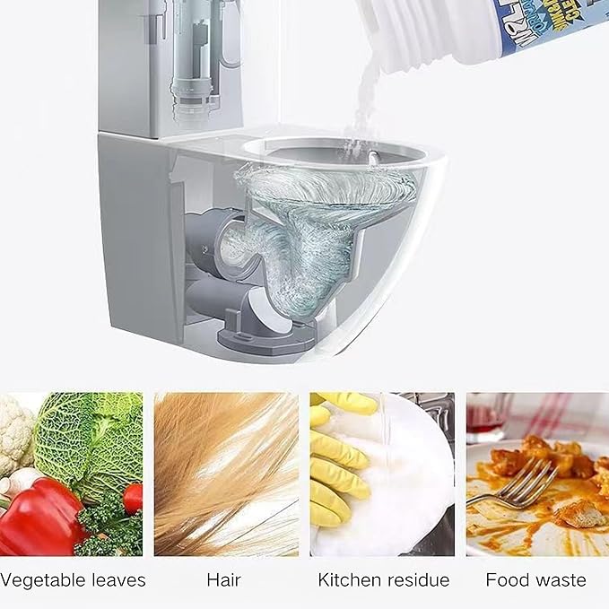 2Pcs Upgraded Wild Tornado Sink and Drain Cleaner, Pipe Dredge for Kitchen, Bathroom & Toilet, Super Cleaning Drain Foam Cleaner, Fast Foaming and Safe for All Types of Pipes