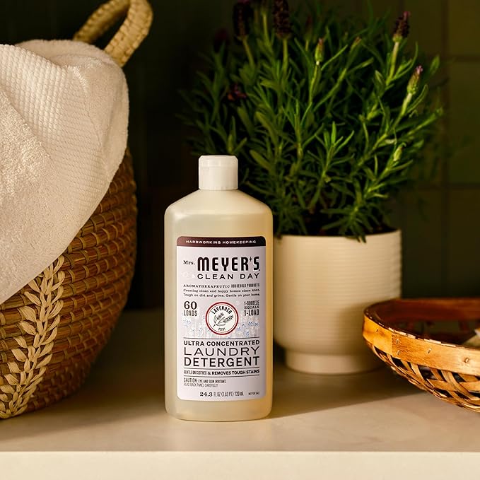 MRS. MEYER'S CLEAN DAY Ultra Concentrated Laundry Detergent, Lavender Scent, 24.3 fl oz