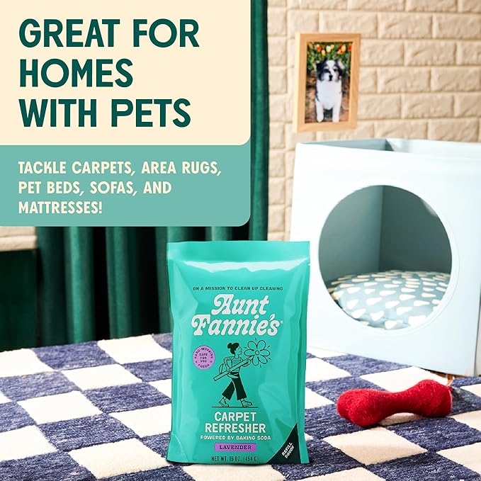 Aunt Fannie's Carpet Bundle, Includes One 16 oz Carpet Refresher Shaker and Three Refills, Lavender Scent, Pack of 4