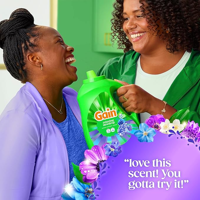 Gain Liquid Laundry Detergent, Relax, HE Compatible, 154 fl oz, 107 Loads