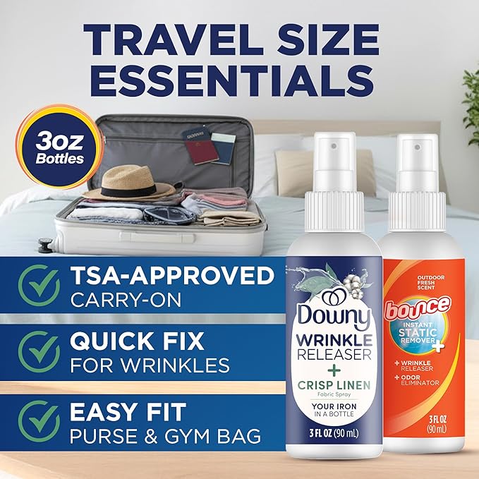 Downy Wrinkle Release Spray w/Bonus 3oz Bounce Spray Sample