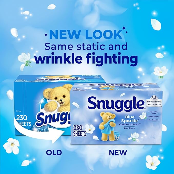 Snuggle Fabric Softener Dryer Sheets, Blue Sparkle, 230 Count