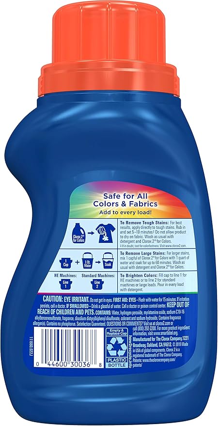 Clorox 2 for Colors - Stain Remover and Color Brightener, 22 Ounces (Packaging May Vary)