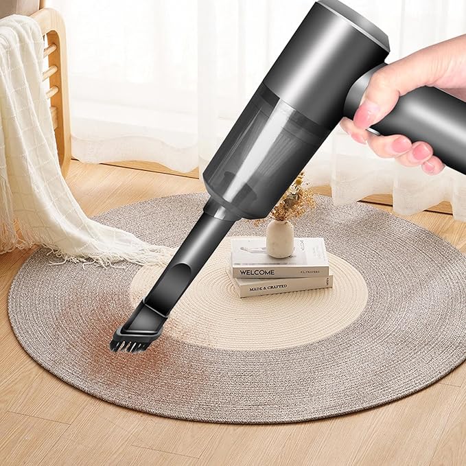 YUNYILAN Cordless Handheld Vacuum Cleaner, High Power Rechargeable Mini Portable Vacuum for Home, Office and Car Cleaning (Black)