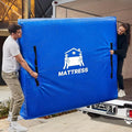 Mattress Bags for Moving, BETU Mattress Protector Waterproof Mattress Cover Cal King Size Storage Bags with 8 Heavy-Duty Handles and Zipper for Bed Extra Thick Large Reusable (86"x75"x15" Blue)