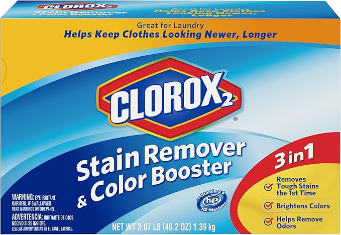 Clorox 2 Laundry Stain Remover and Color Booster Powder, 49.2 Ounce