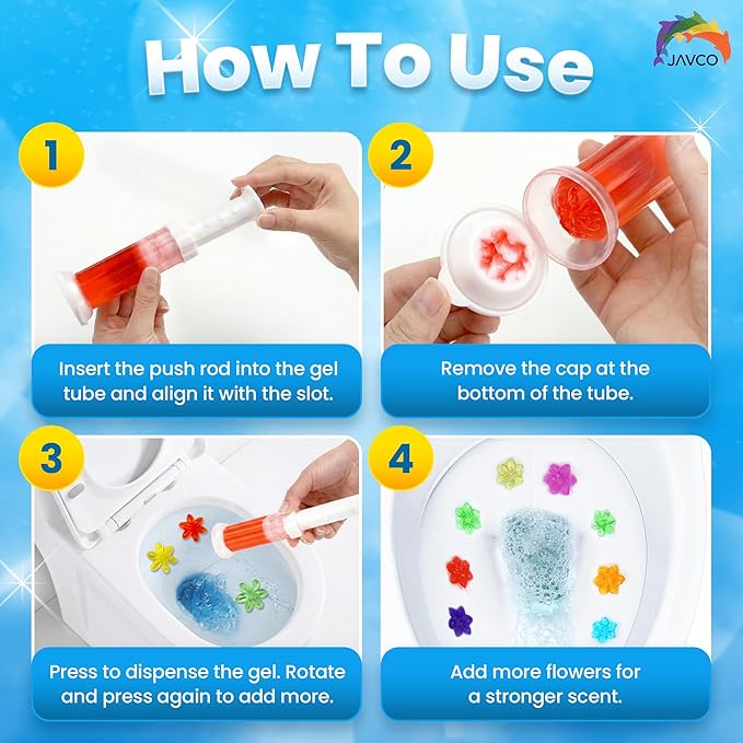 -96 Flowers- Flower Toilet Gel Stamp | Toilet Scent Fresheners (Mix Scent)