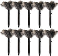 Retractable Ostrich Feather Duster for Cleaning, 15 Inch Fluffy and Natural Feather Duster with Retractable Handle， Reusable Eco-Friendly Handheld Cleaning Supplies (10 pcs)