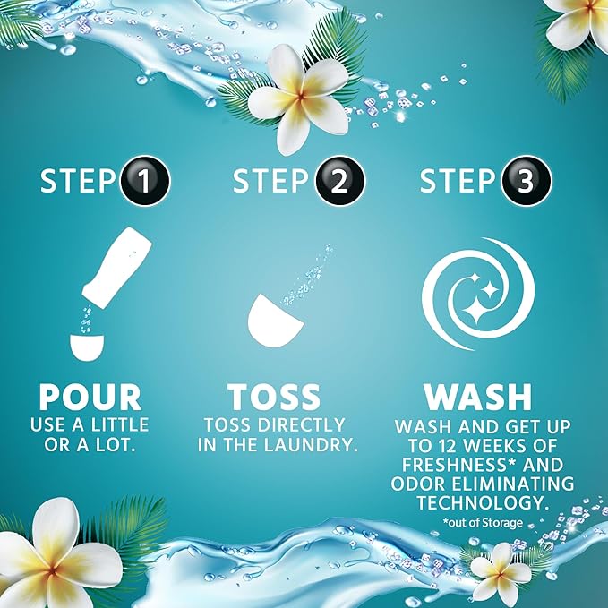 Purex Crystals in-wash Fragrance and Scent Booster,Tahitian Breeze,21 Ounce,(Pack of 8)