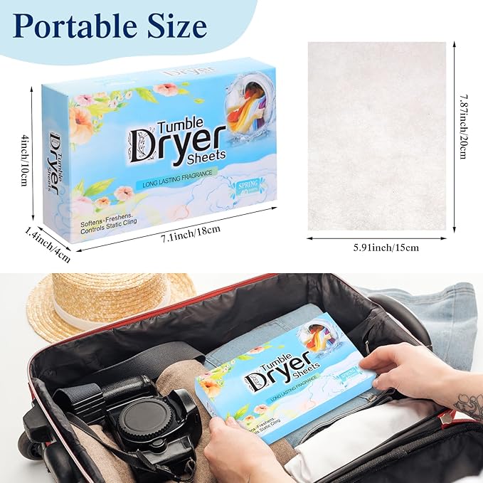 720 Count Dryer Sheets Bulk Fabric Softener Lavender Scent Plant Formula Organic Naturally Softens and Removes Static Cling