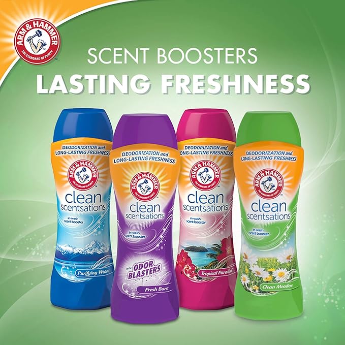 ARM & HAMMER Clean Scentsations In-Wash Scent Booster,Laundry Scent Booster Clean Meadow-scent,24 Oz,(Pack of 2)
