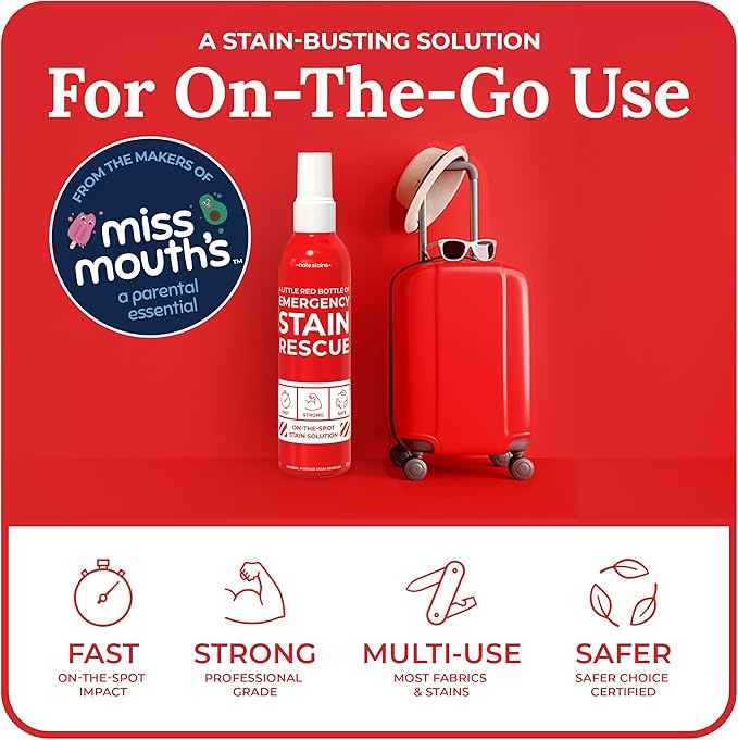 Emergency Stain Rescue Stain Remover Spray - Carpet Cleaner Spray - Wine & Coffee Stain Removal - 4 Fl Oz (Pack of 3)