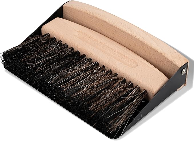 Bamboo Dust Pan & Brush Set, Portable Dustpan & Brush, Perfect For Household Cleaning, Sturdy & Effective Dust Pan, Bamboo Sweeping Brush - Mini