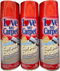Love My Carpet Foaming Carpet Cleaner, Fights Odors, Spray & Vacuum Self-Cleaning Formula, 12 oz, 3 Pack