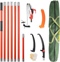 VINGLI 24ft Manual Pole Saws, Extendable Tree Trimmers Long Handle Pruner, Sharp Steel Blade and Scissors, Long Tree Pruner with Lightweight 7 Fiberglass Handles for Pruning Palms and Shrubs