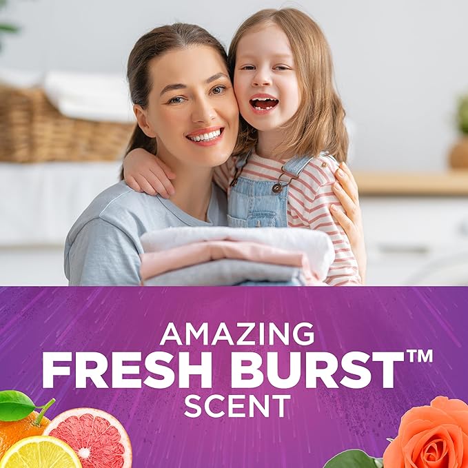 ARM & HAMMER Plus OxiClean Odor Blasters Fresh Burst,77 Loads Liquid Laundry Detergent,100.5 Fl oz,(Pack of 2)