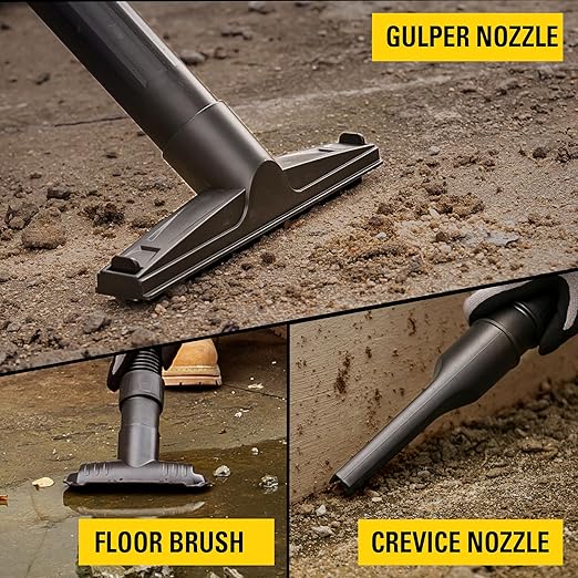 STANLEY Wet/Dry Vacuum SL18191P, 10 Gallon 4 Horsepower 16 FT Clean Range Shop, Ideal for Home/Garage/Laundry Rooms with Attachments, Strong Suction Large Capacity Multiple Accessories