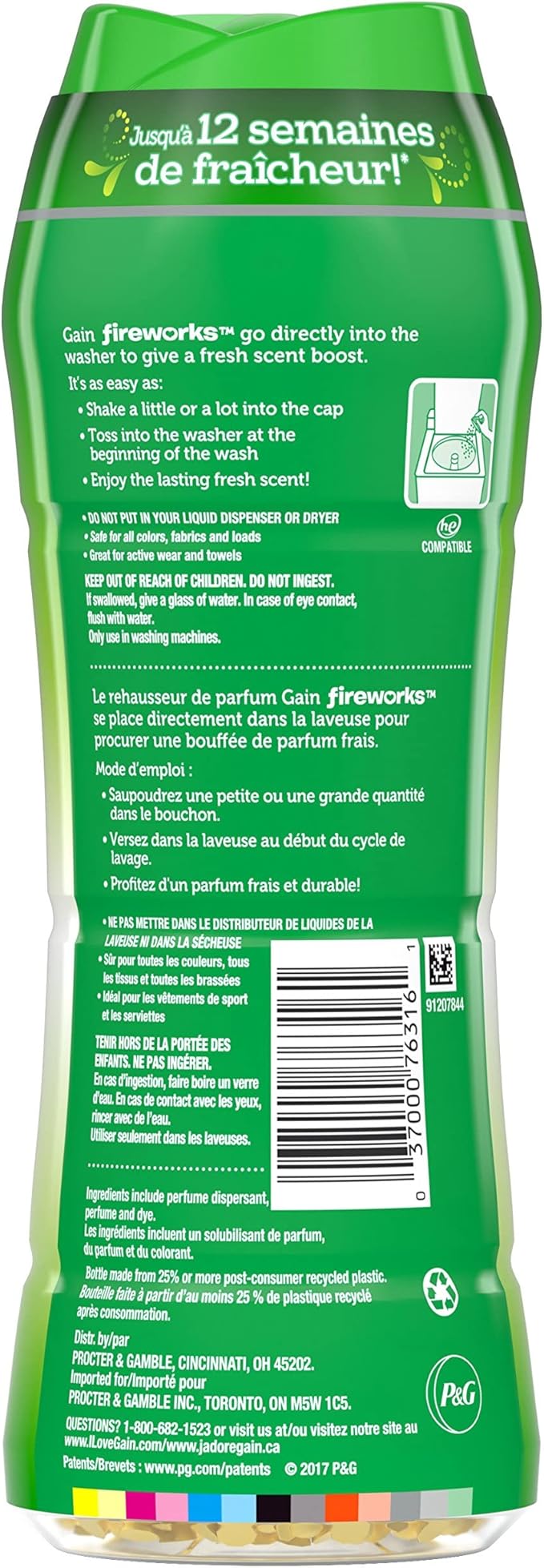 Gain Fireworks Scent Booster Beads for Washer, Original, 10 oz, 4 Count