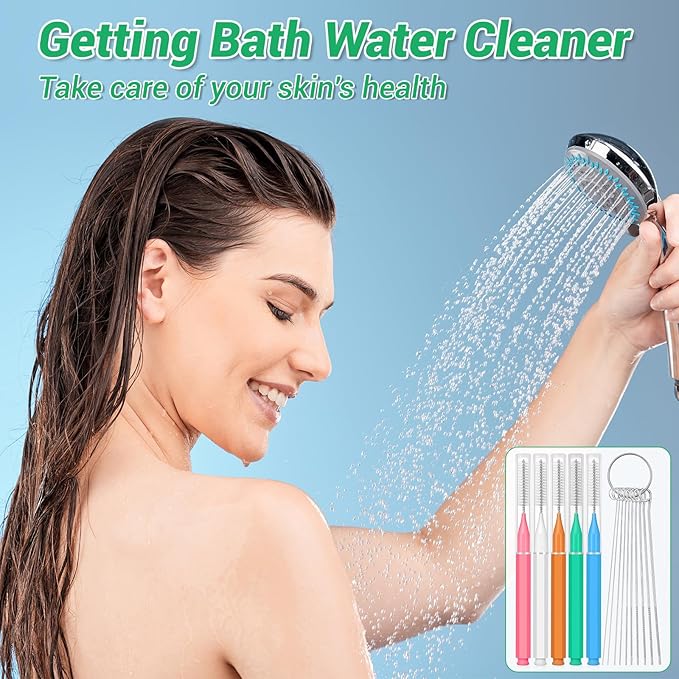 70-in-1 Shower Head Cleaner Kit - 50 Micro Brushes + 20 Steel Picks for Clogged Nozzles, Stanley Cups, 3D Printers, Faucets -Each Tools Storage Case, Tiny Hole Unclogging Tool