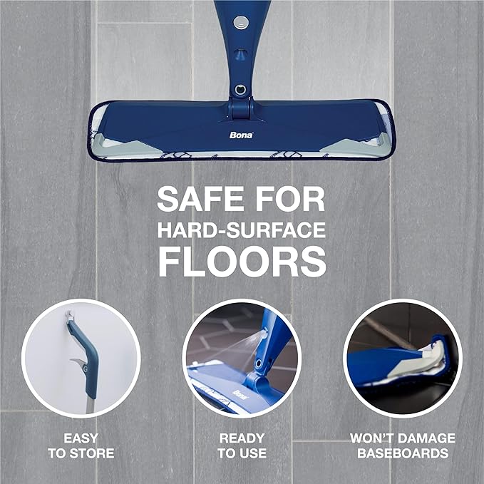Bona Multi-Surface Floor Premium Spray Mop - Includes Multi-Surface Floor Cleaner Concentrate and Machine Washable Microfiber Cleaning Pad - For Stone, Tile, Laminate and Vinyl LVT/LVP Floors