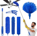 Dusters for Cleaning, Newliton Duster with Extension Pole Microfiber Ceiling Fan Cobweb Duster, Long Duster for High Ceilings Wall Refrigerator Appliance Baseboard Home Furniture Blinds