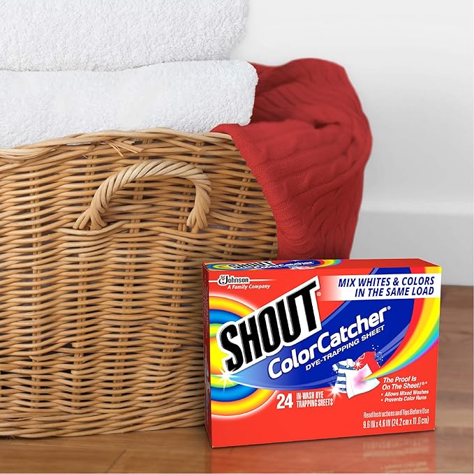 Shout Color Catcher Sheets for Laundry, Allow Mixed Washes, Prevent Color Runs and Maintain Original Clothing, 24 Count (Pack of 2)