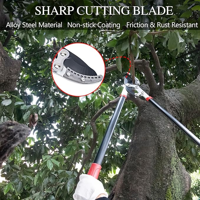 Loppers for Tree Trimming Heavy Duty 30 Inch Tree Branch Cutter Tree Trimmer With Compound Action Anvil Lopper With 2 Inch Cutting Capacity (1pcs)