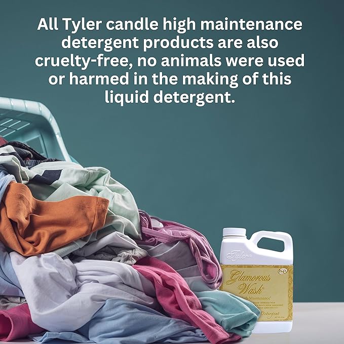 Worldwide Nutrition Bundle Compatible with Tyler Candle Company Glamorous Wash High Maintenance Scent Fine Laundry Liquid Detergent - Hand and Machine Washable - 16 oz, 454-gram Container w/Keychain