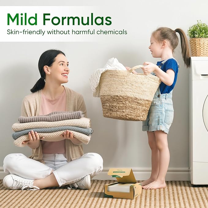 Travel Laundry Detergent Sheets Fisroa 300 Loads Eco-friendly Washing Detergent Sheets Plastic-Free Washer Strips, Fresh Linen Scent Liquidless Laundry Strips for Camping Dorm