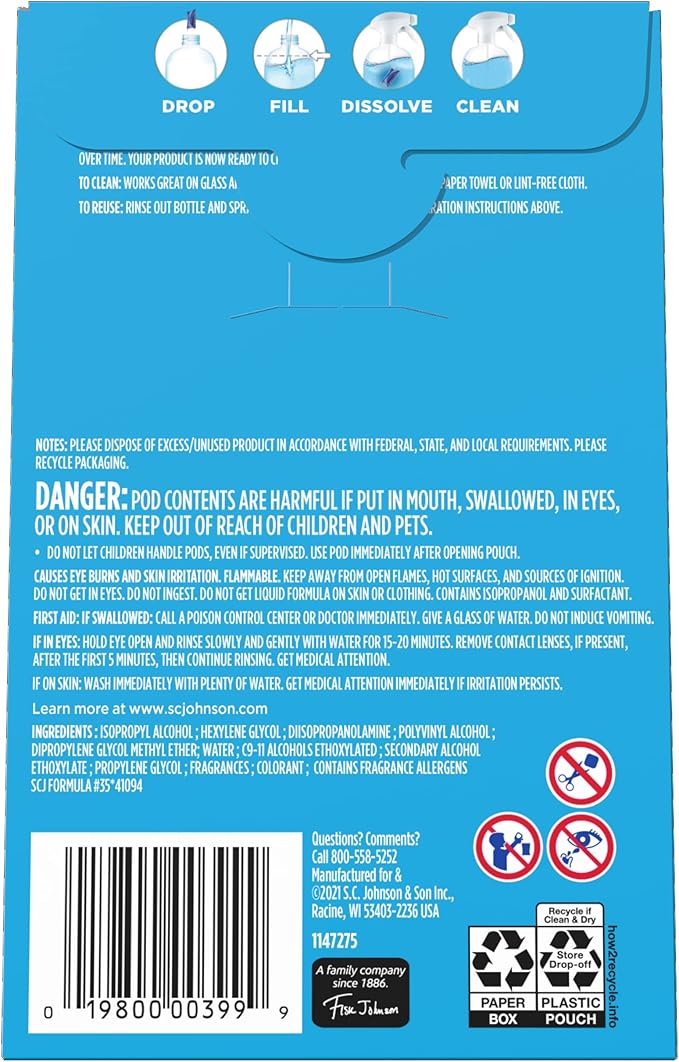 WINDEX DISSOLVE PODS2PK REFILL 2X0.28FLOZ
