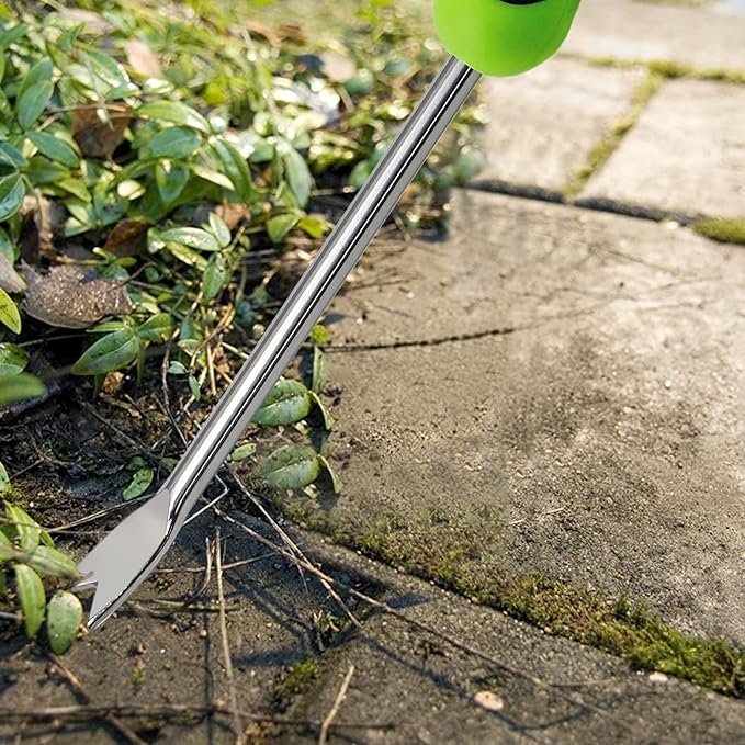 2 Pcs Dandelion Weeder Puller Tool with Soft Handle, Stainless Steel Garden Weed Remover Tool Weed Puller Tool Garden Weeder for Lawn Farmland Transplant Gardening Plant Tool