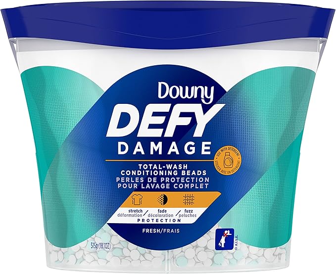 Downy Defy Damage Total-wash Fabric Conditioning Beads, Fabric Softener, Fresh, 18.1 Oz