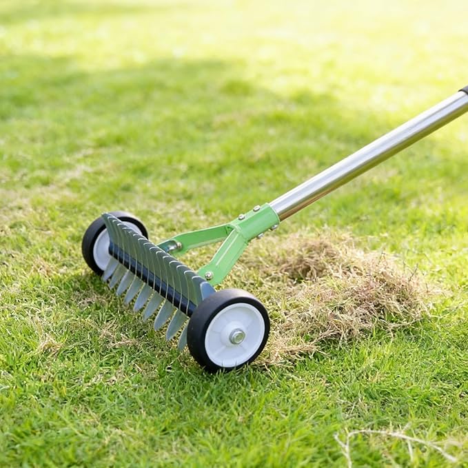 Qivine Manual Lawn Edger, 51.2 Inch Edger Lawn Tool Cordless with Adjustable Stainless Steel Handle, Manual Edger Lawn Tool for Sidewalk,Garden, Driveways and Landscaping (Manual Lawn Edger)