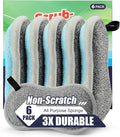 Dual Sided All-Purpose Sponges Kitchen,Dish Sponge for Washing Dishes Cleaning Kitchen,Non Scratch,Rough Scrubbers for Non-Stick Cookware, Soft Microfiber Scrub for Dishes(Bule,6Pack)