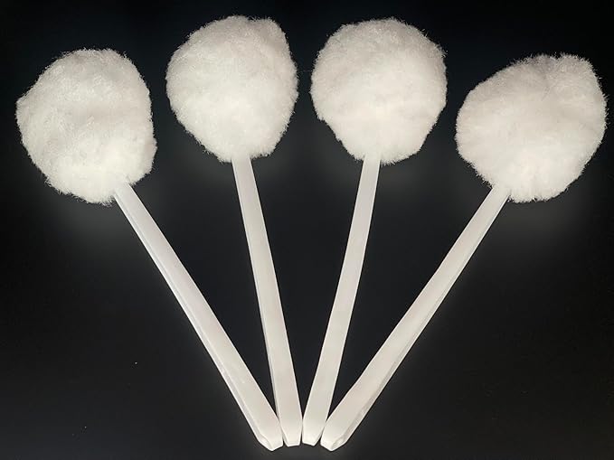 Bowl Brush Toilet Cleaning Brush Set Soft Polyester Head 15x5 inches White (12Pack)
