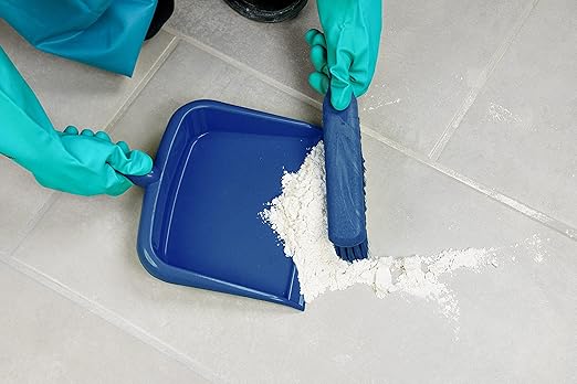 SPARTA Large Handheld Dustpan with Hanging Hole, Heavy-Duty Plastic Dustpan with Wide Lip for Countertops and Surfaces, Plastic, 10 Inches, Blue, (Pack of 12)
